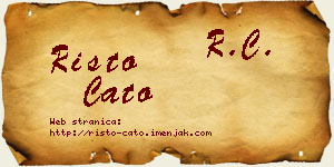 Risto Ćato vizit kartica